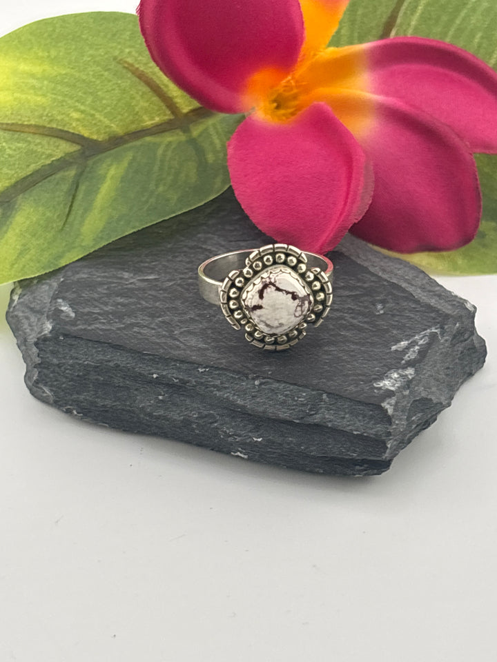 Wild horse jasper and 925 Sterling Silver Ring
