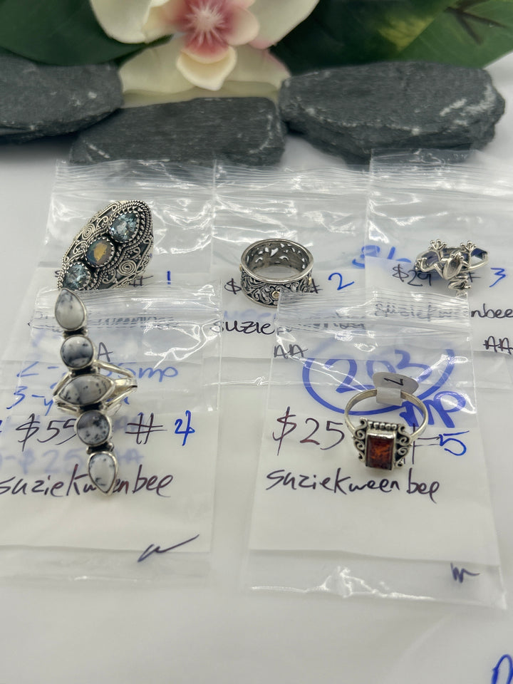 RESERVED FOR:  Suziekweenbee 3/26/2025 tiktok Live Show - 5 Sterling Silver Items