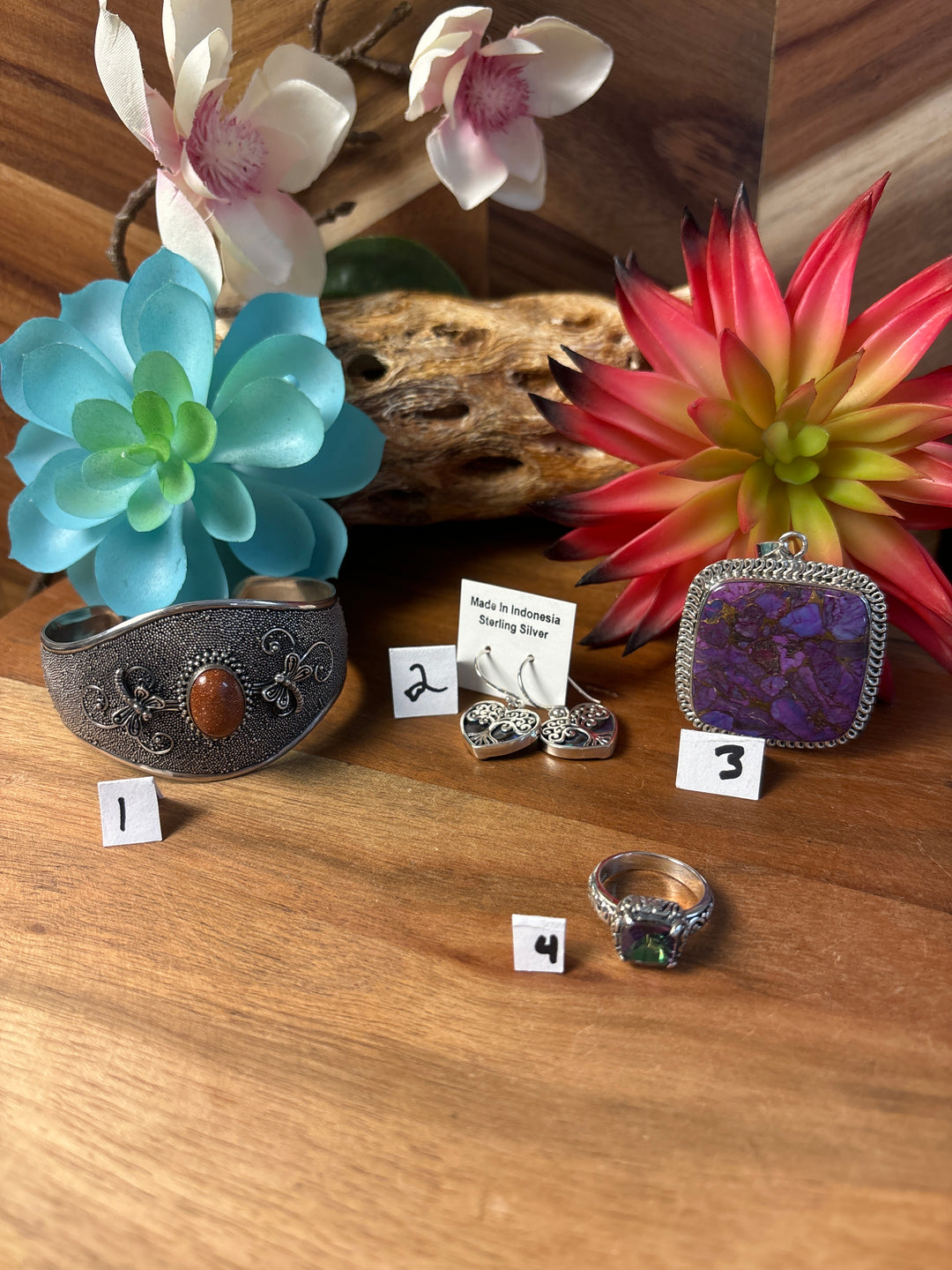 RESERVED FOR: TINA LOUISE 7/28/24- 4 Sterling Silver Items