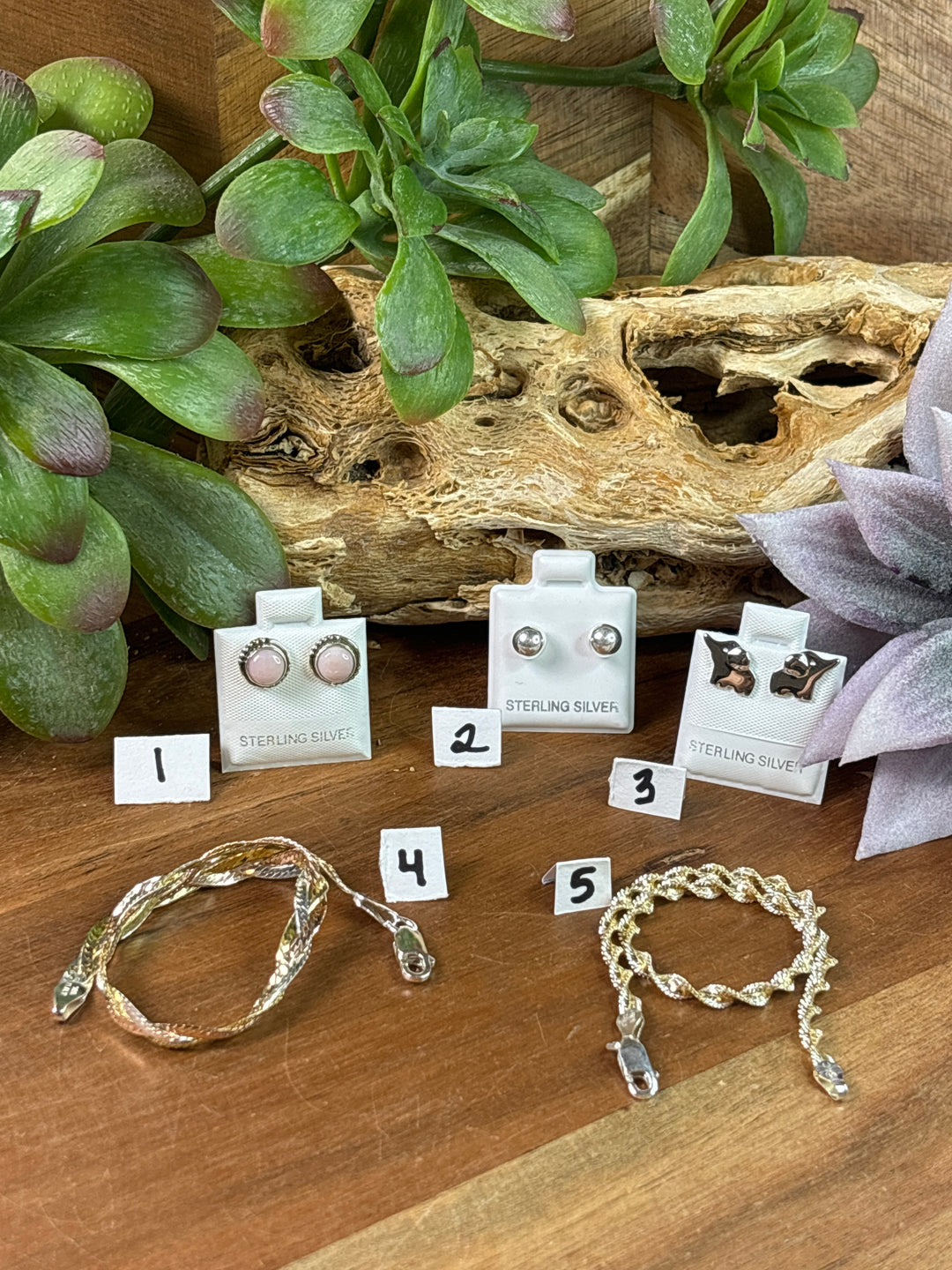 RESERVED FOR: Mingo Meesh 8/1/24- 5 Sterling Silver Items