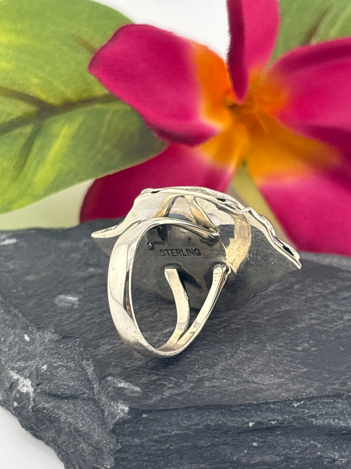 Turquoise and 925 Sterling Silver Ring Size 7