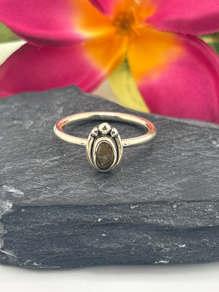 Tourmaline and 925 Sterling Silver Ring Size 8