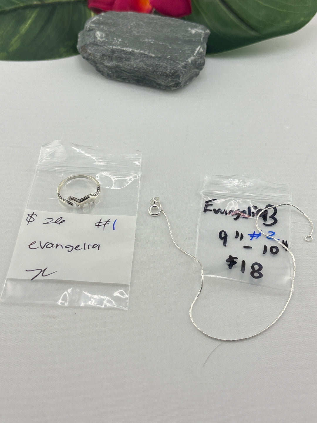 RESERVED FOR: Evangelia-4/10/2025 tiktok Live Show -2  Sterling Silver Items