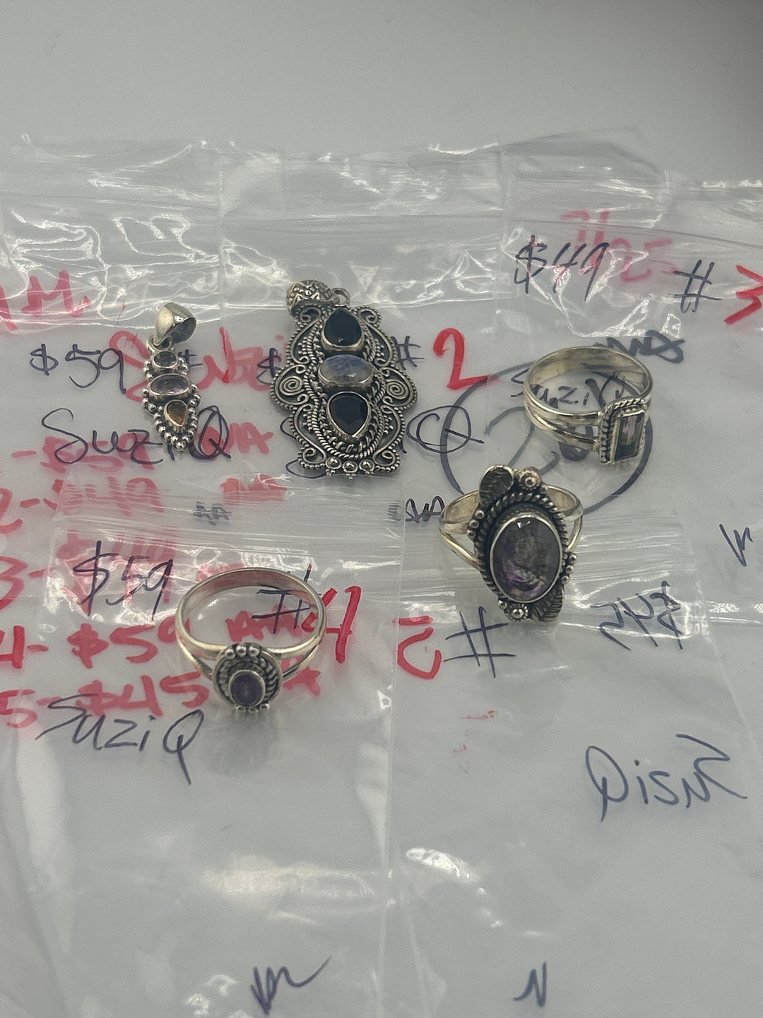 AM SHOW 48HR - RESERVED FOR: SuziQ - 7/25/2025 FL tiktok Live Show - 5 Sterling Silver Items