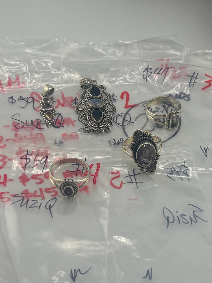 AM SHOW 48HR - RESERVED FOR: SuziQ - 7/25/2025 FL tiktok Live Show - 5 Sterling Silver Items