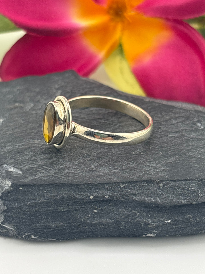 Tourmaline and 925 Sterling Silver Ring Size 10