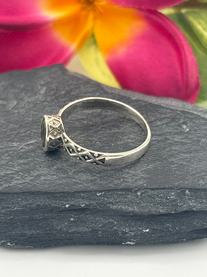 Tourmaline and 925 Sterling Silver Ring Size 9.5