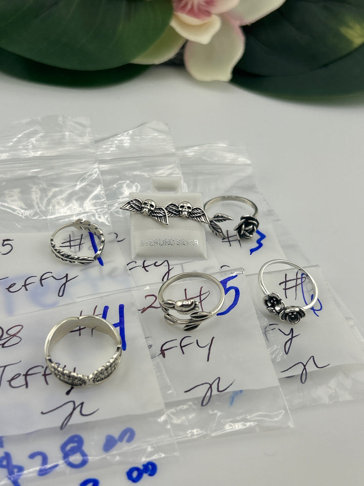 RESERVED FOR: Teffy - 4/25/2025 tiktok Live Show - 6 Sterling Silver Items