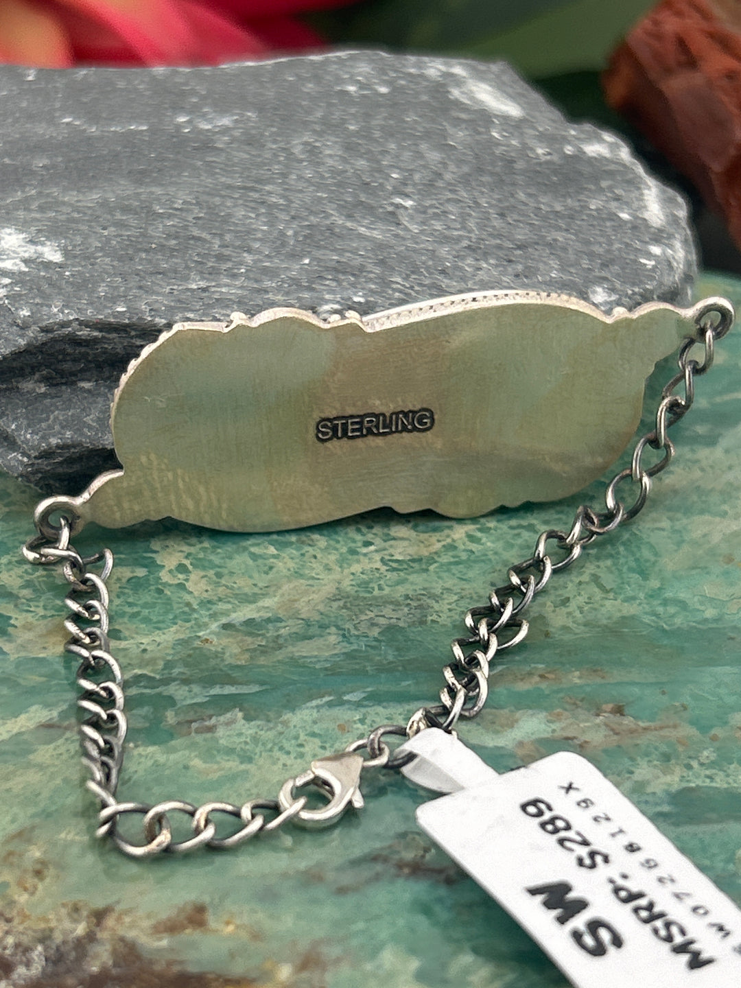 Southwest 925 Sterling Silver Dry Creek Turquoise Bracelet