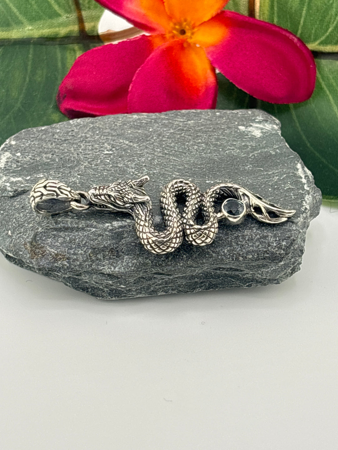 Bali Topaz Dragon Pendant