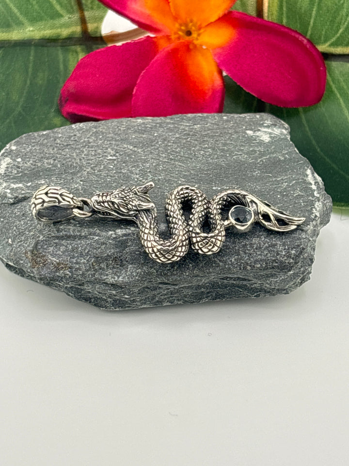 Bali Topaz Dragon Pendant
