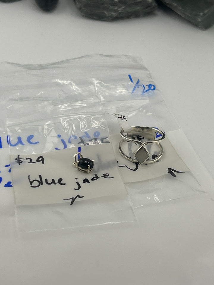 blue jade - 2 925 Sterling Silver Items