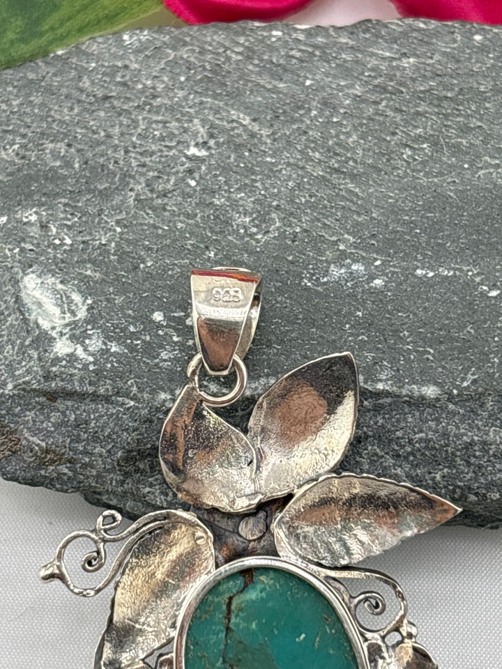 Statement Bali Hubei Turquoise Pendant