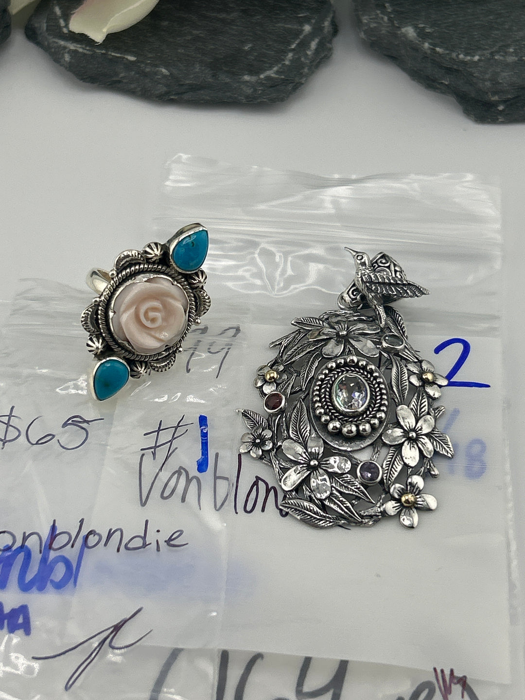 RESERVED FOR: Vonblondie - 5/18/2025 tiktok Live Show - 2 Sterling Silver Items