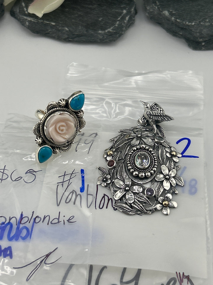 RESERVED FOR: Vonblondie - 5/18/2025 tiktok Live Show - 2 Sterling Silver Items
