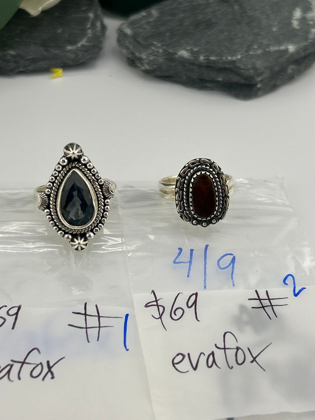 RESERVED FOR: evafox - 4/9/2025 tiktok Live Show - 2 Sterling Silver Items