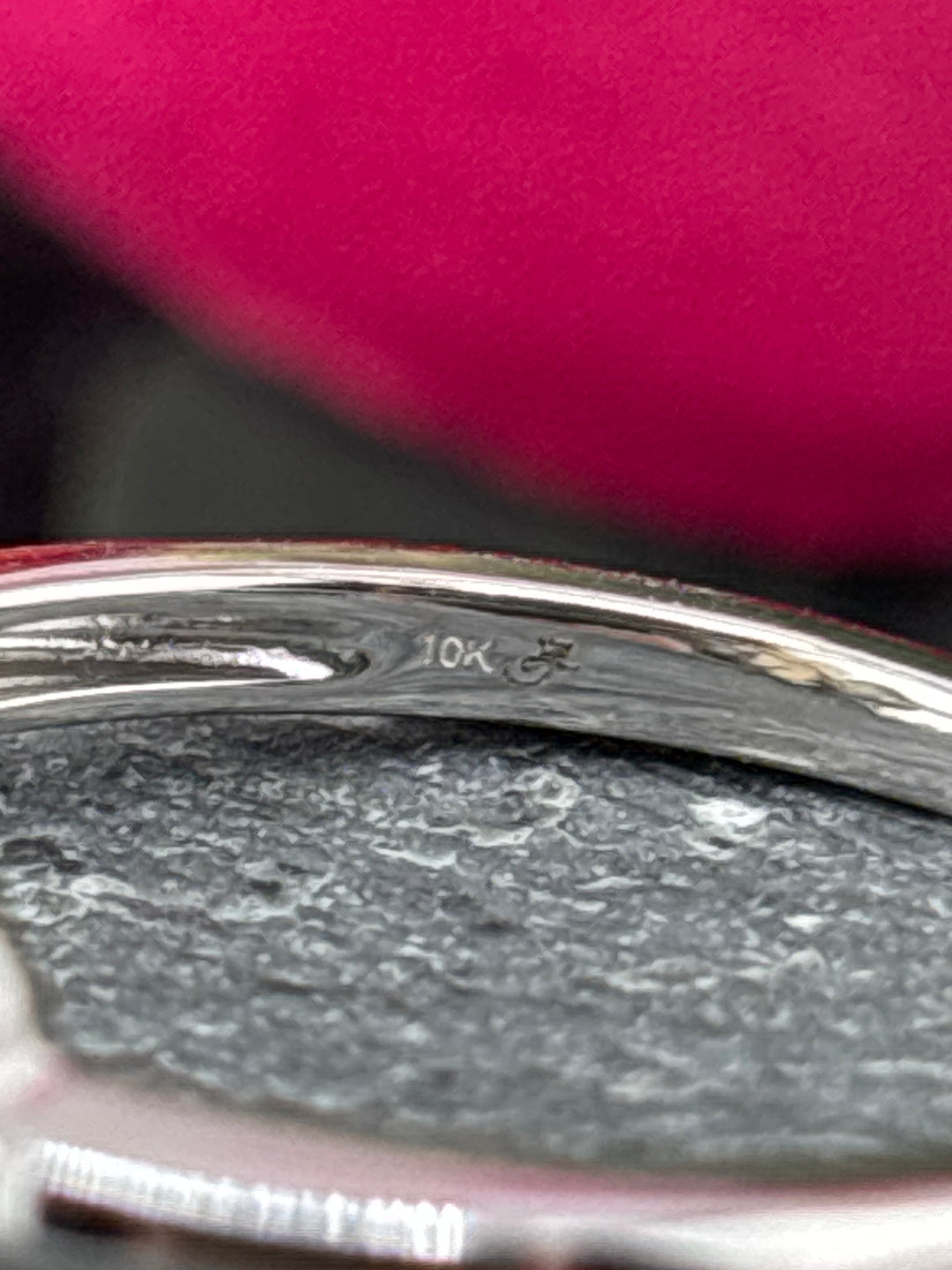 10k White Gold, Natural Diamonds and Ethiopian Opal Ring Size 6.75