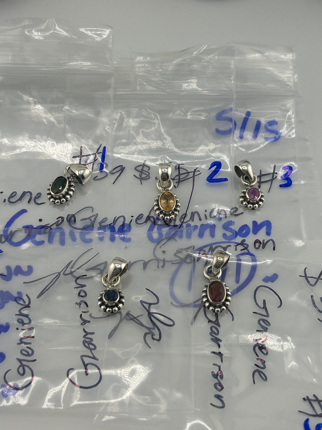 RESERVED FOR:  Geniene Garrison- 5/15/2025 tiktok Live Show -5  Sterling Silver Items
