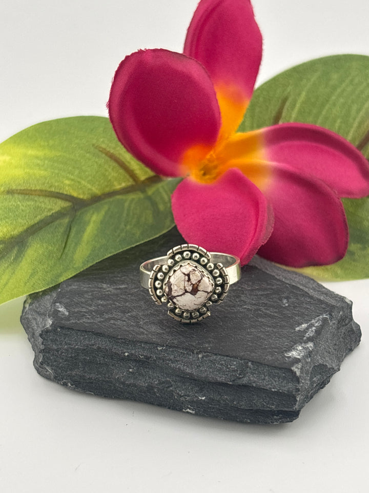 Wild horse jasper and 925 Sterling Silver Ring