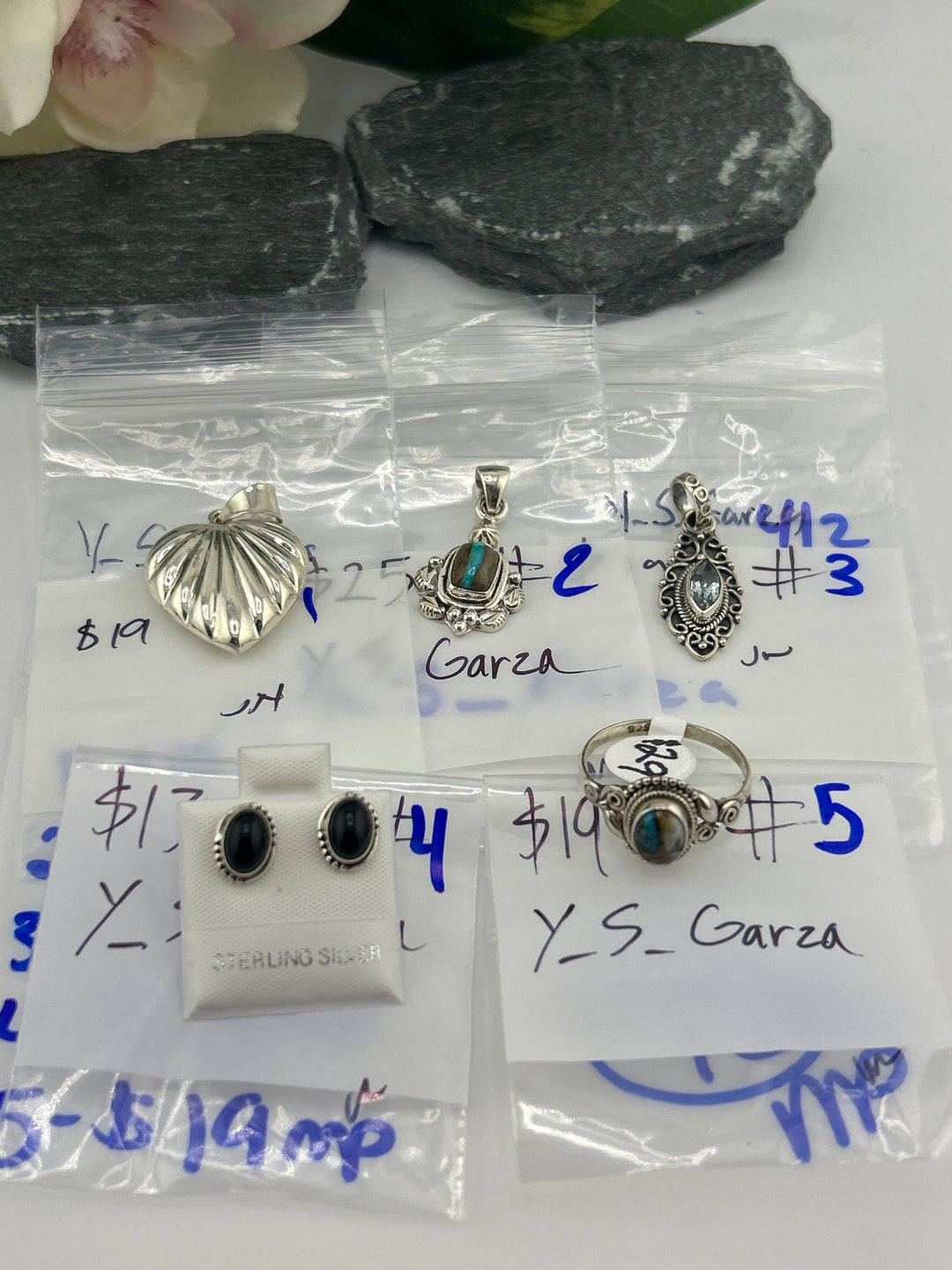 RESERVED FOR: Y_S_Garza- 4/2/2025 Tiktok Live Show - 5 Sterling Silver Items