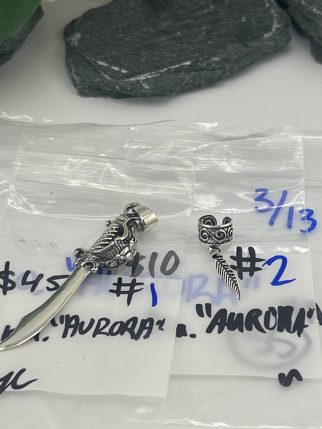 RESERVED FOR: a.k.a."AURORA" - 3/13/2025 Live Show - 2 Sterling Silver Items