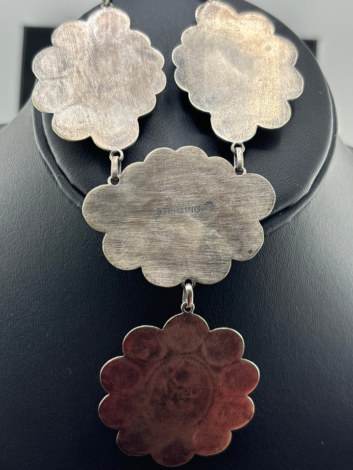 Queen Conch and Orange Spiny Oyster Southwest Statement Necklace