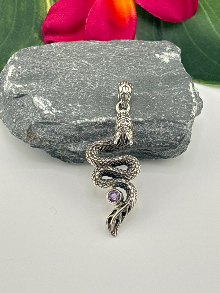 Bali Amethyst Dragon Pendant