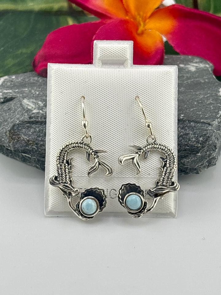 Larimar Mermaid Dangle Earrings