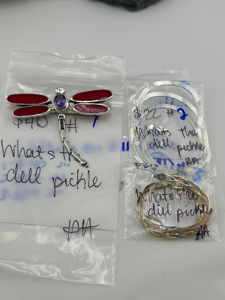 RESERVED FOR:  What's the dill pickle- 4/14/2025 tiktok Live Show -3  Sterling Silver Items