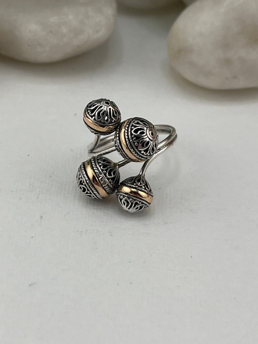 FB Bali Cluster 18k Accented Ring