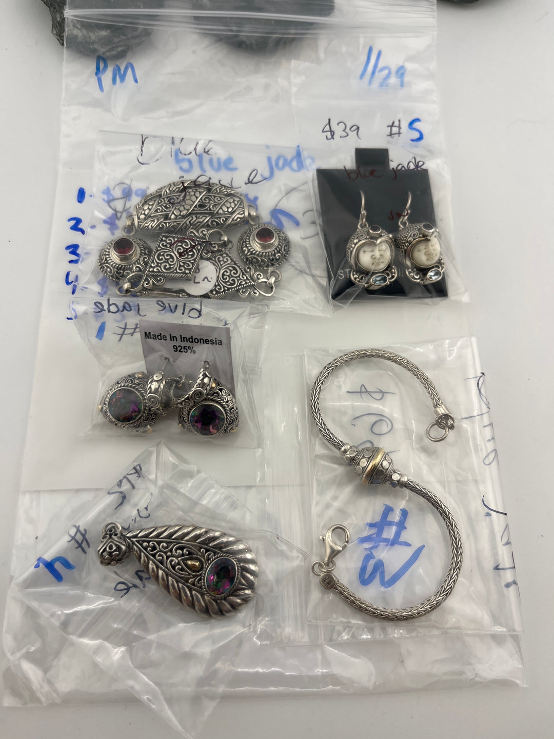 blue jade - 1/29/26 - 5 925 Sterling Silver Items