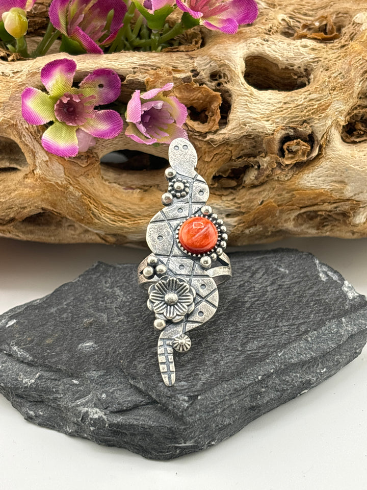 Red Spiny Oyster Ring Size 7 1/4