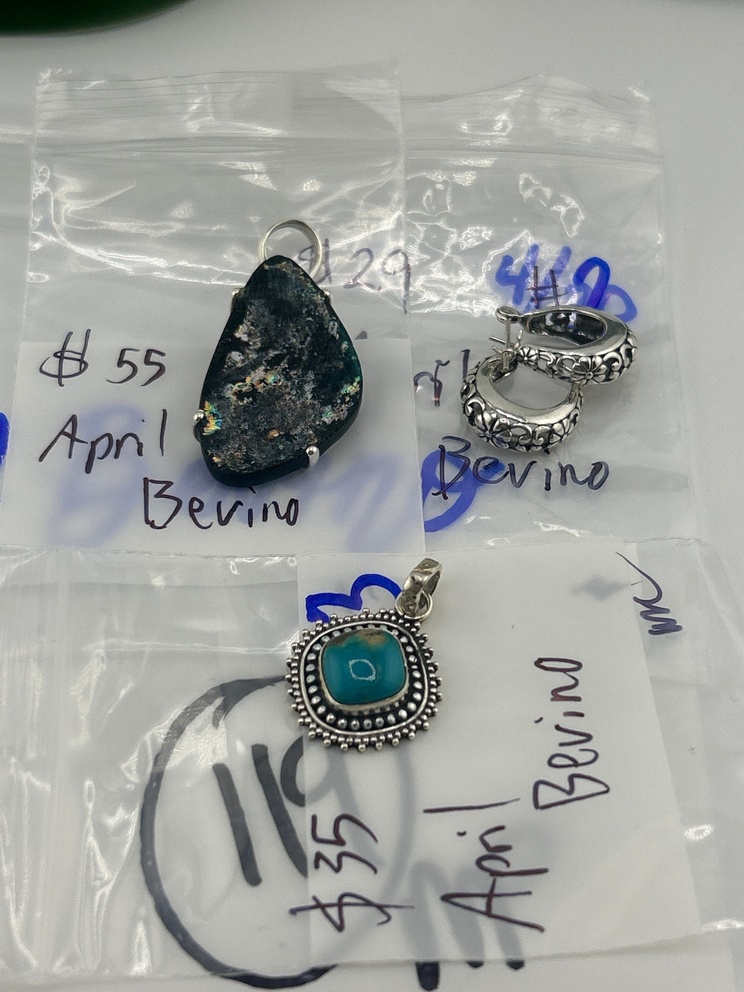 RESERVED FOR: April Bevino - 4/30/2025 tiktok Live Show - 3 Sterling Silver Items