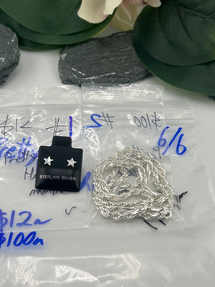 RESERVED FOR: Pretty Hate machine - 6/6/2025 tiktok Reservation Live Show - 2 Sterling Silver Items