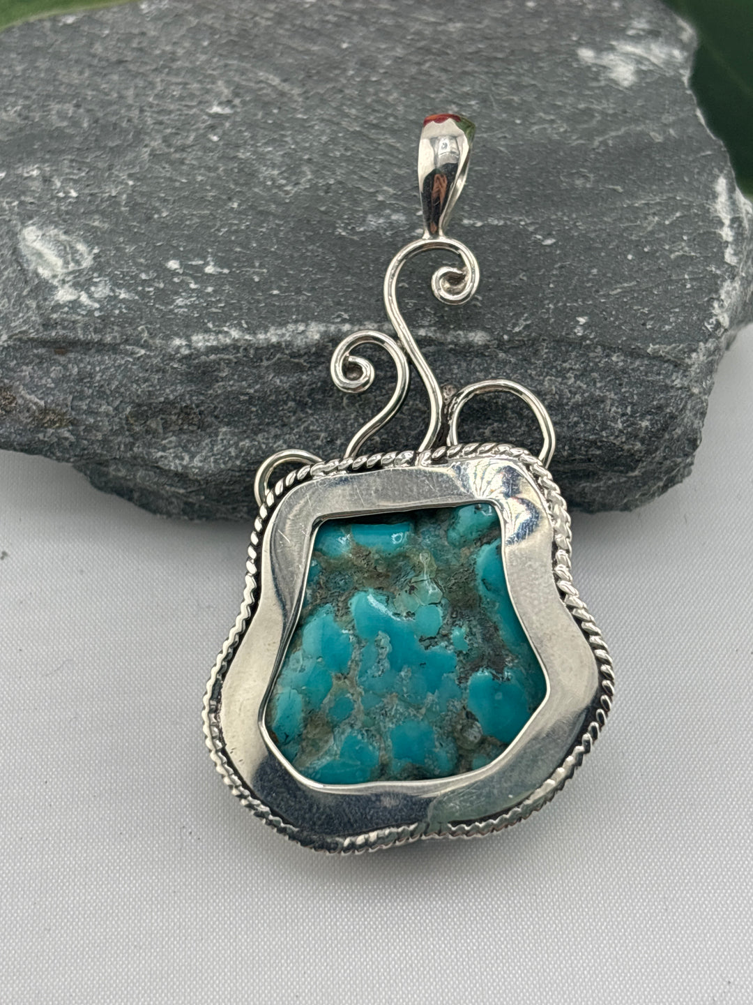 Raw Kingman Turquoise Pendant