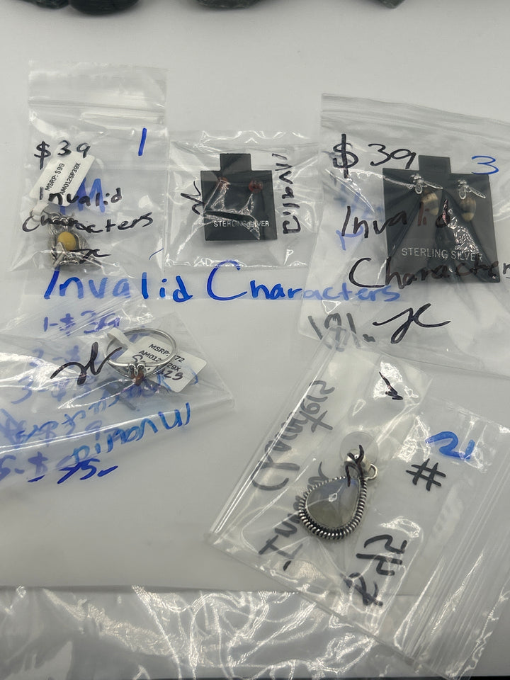 Invaild Characters - 1/25/26 PM - 5 925 Sterling Silver Items