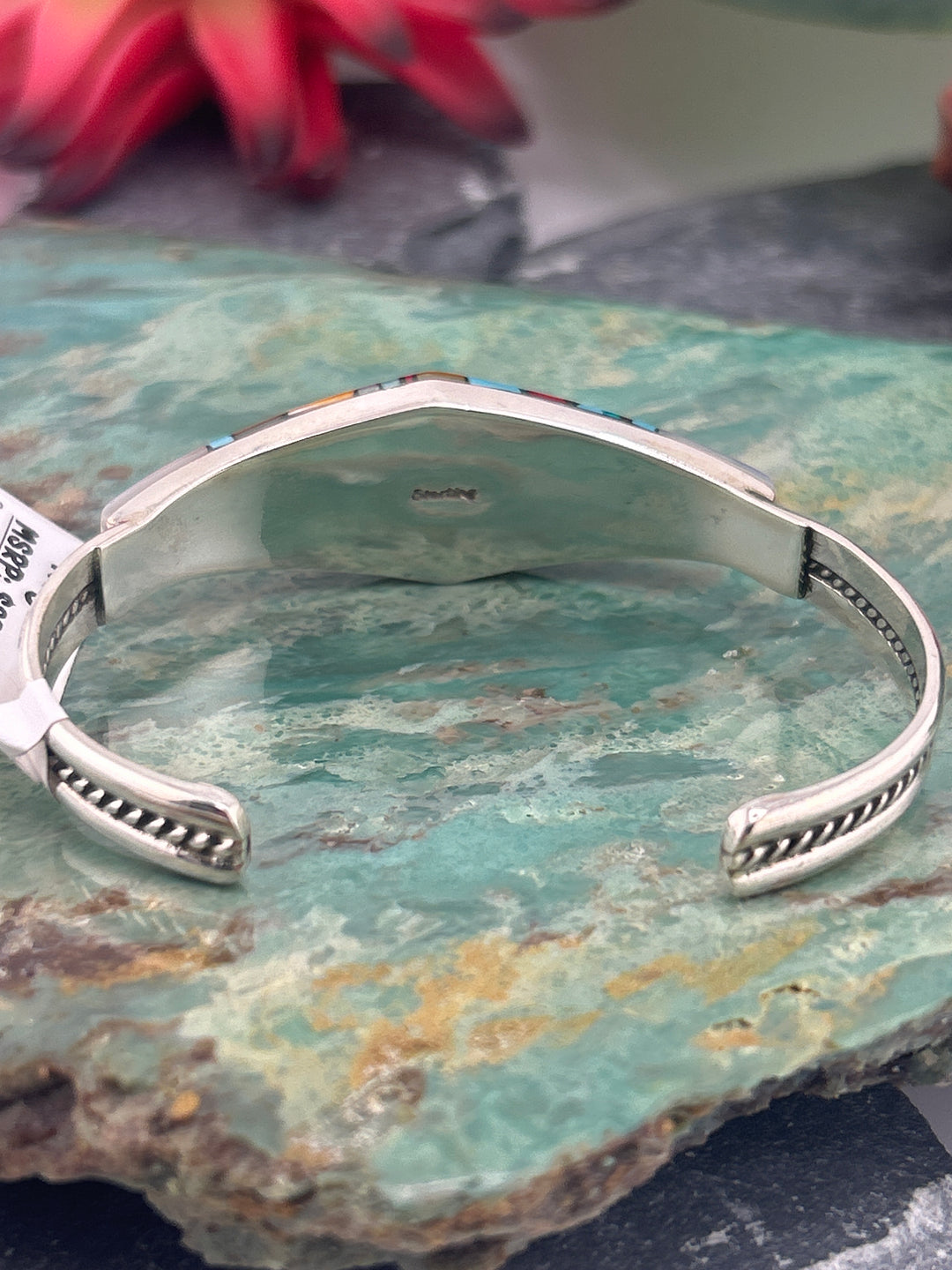 Regie 925 Sterling Silver Mosaic Multi-stone Cuff