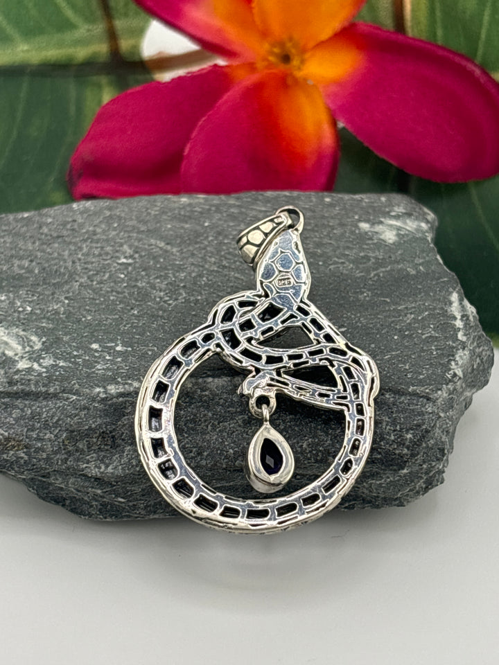Bali Amethyst Snake Pendant