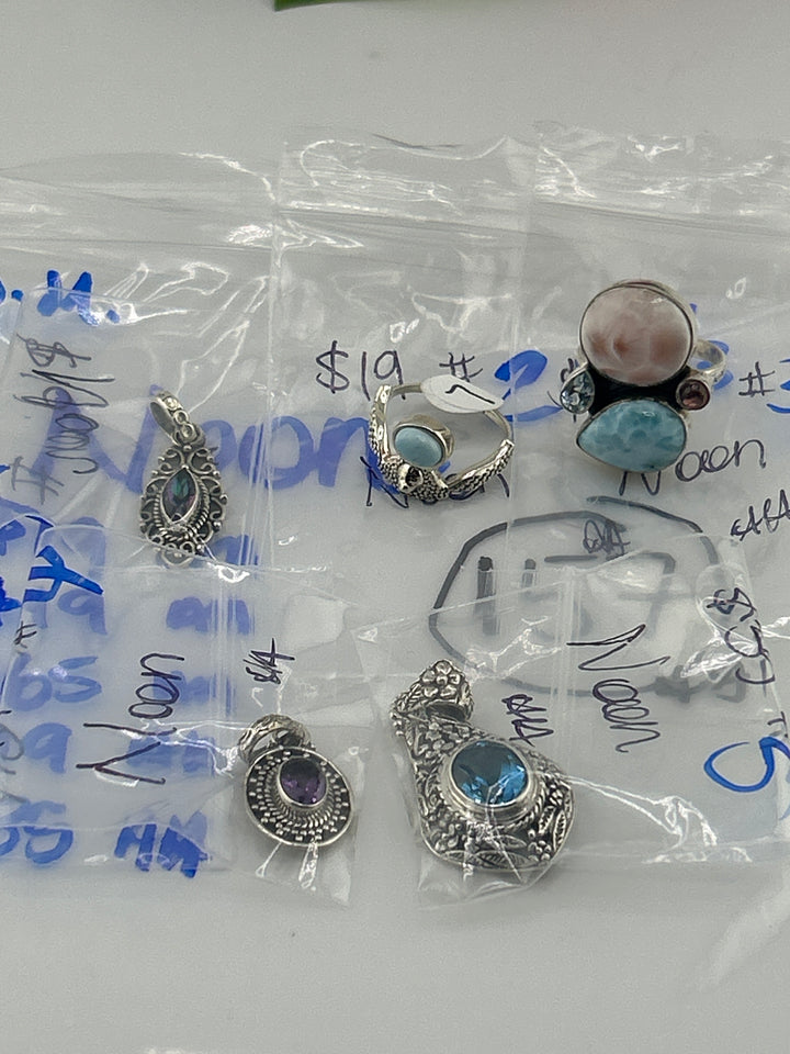 PM SHOW 48HR - RESERVED FOR: Noon - 9/03/2025 FL tiktok Live Show - 5 Sterling Silver Items