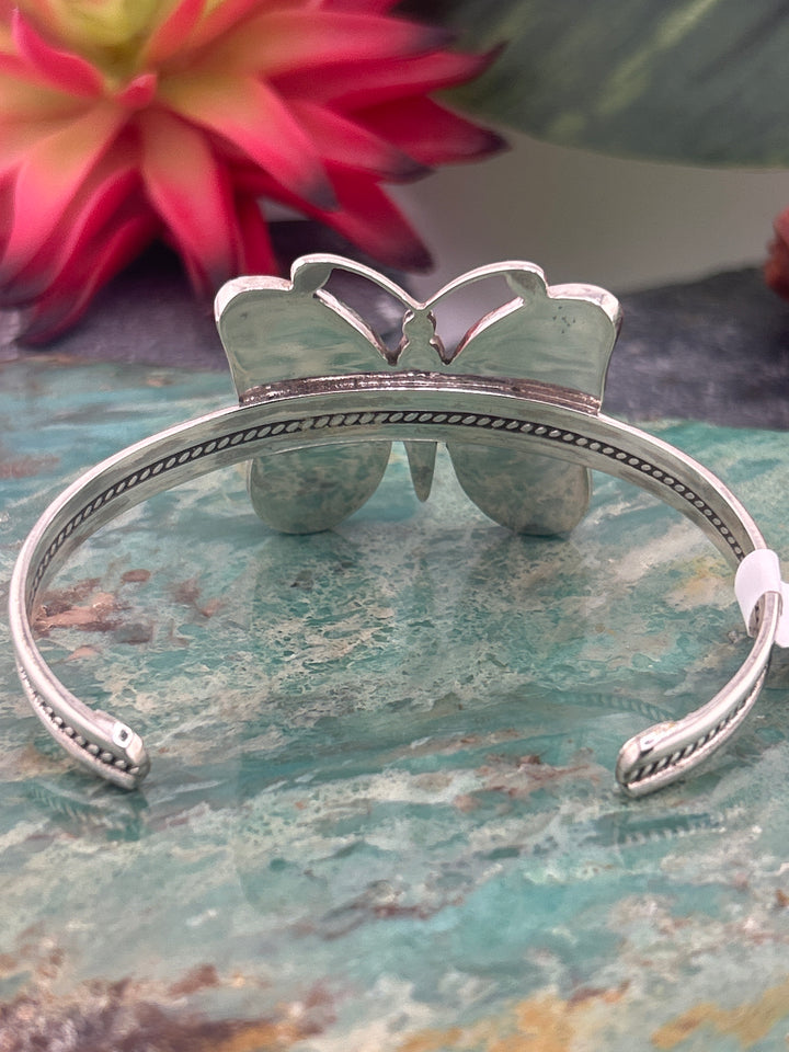 Regie 925 Sterling Silver Mosaic Multi-stone Butterfly Space Cuff