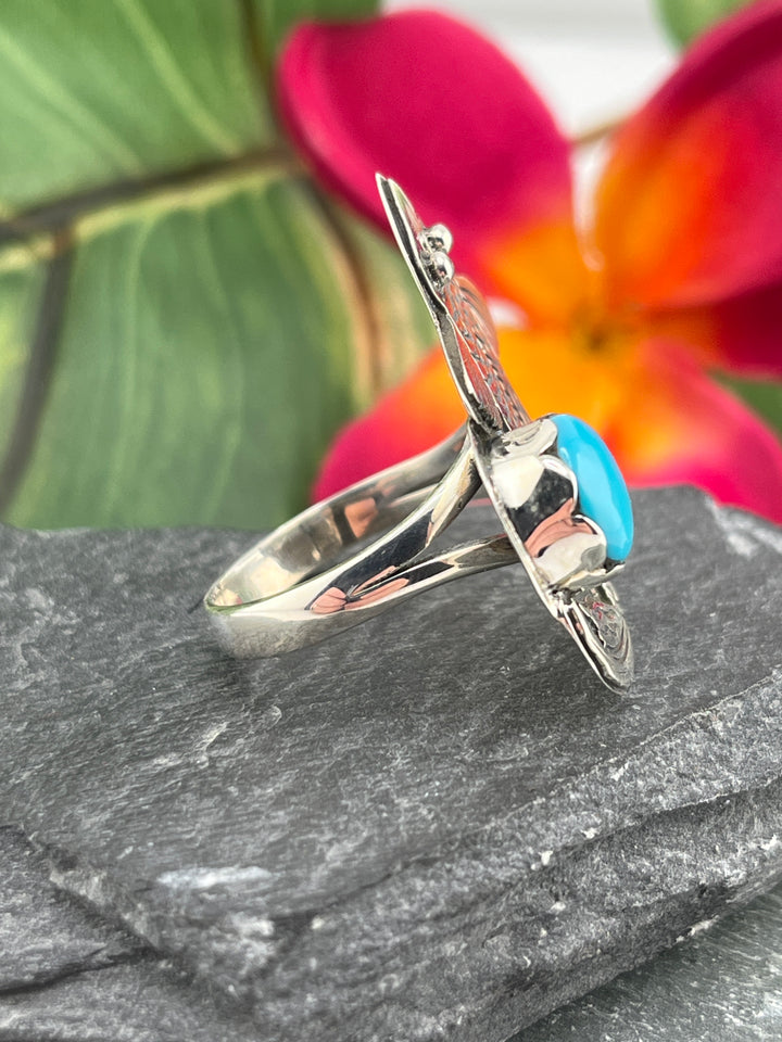 Turquoise Koi Fish Ring Size 10