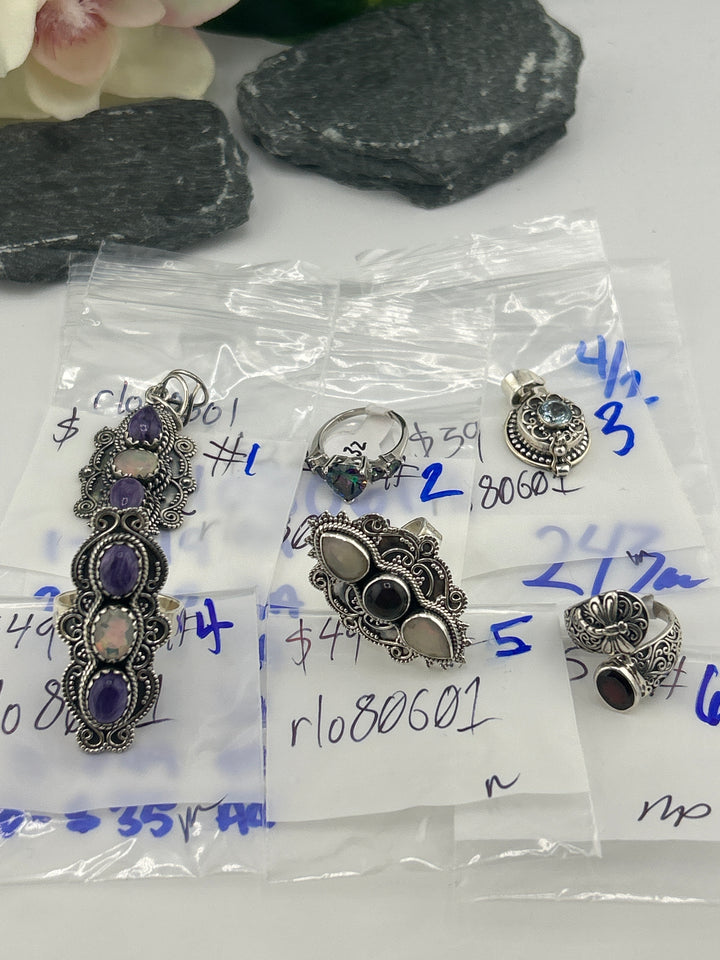 RESERVED FOR: rlo80601 - 4/2/2025 Tiktok Live Show - 6 Sterling Silver Items