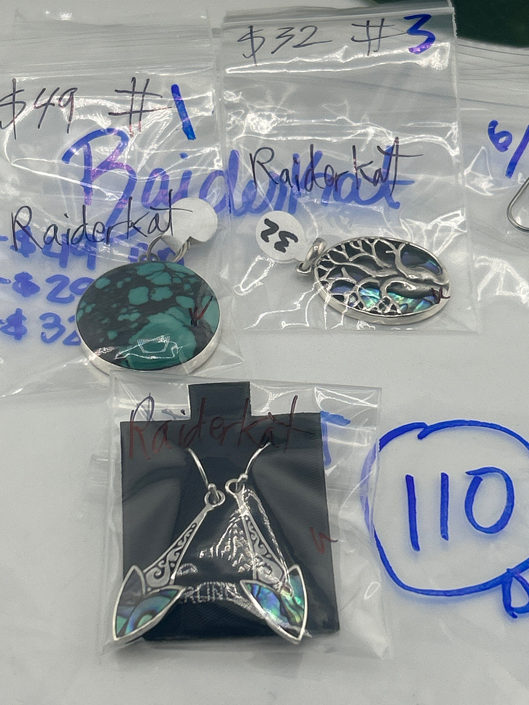 RESERVED FOR: Raiderkat - 6/7/2025 FL tiktok Live Show - 3 Sterling Silver Items