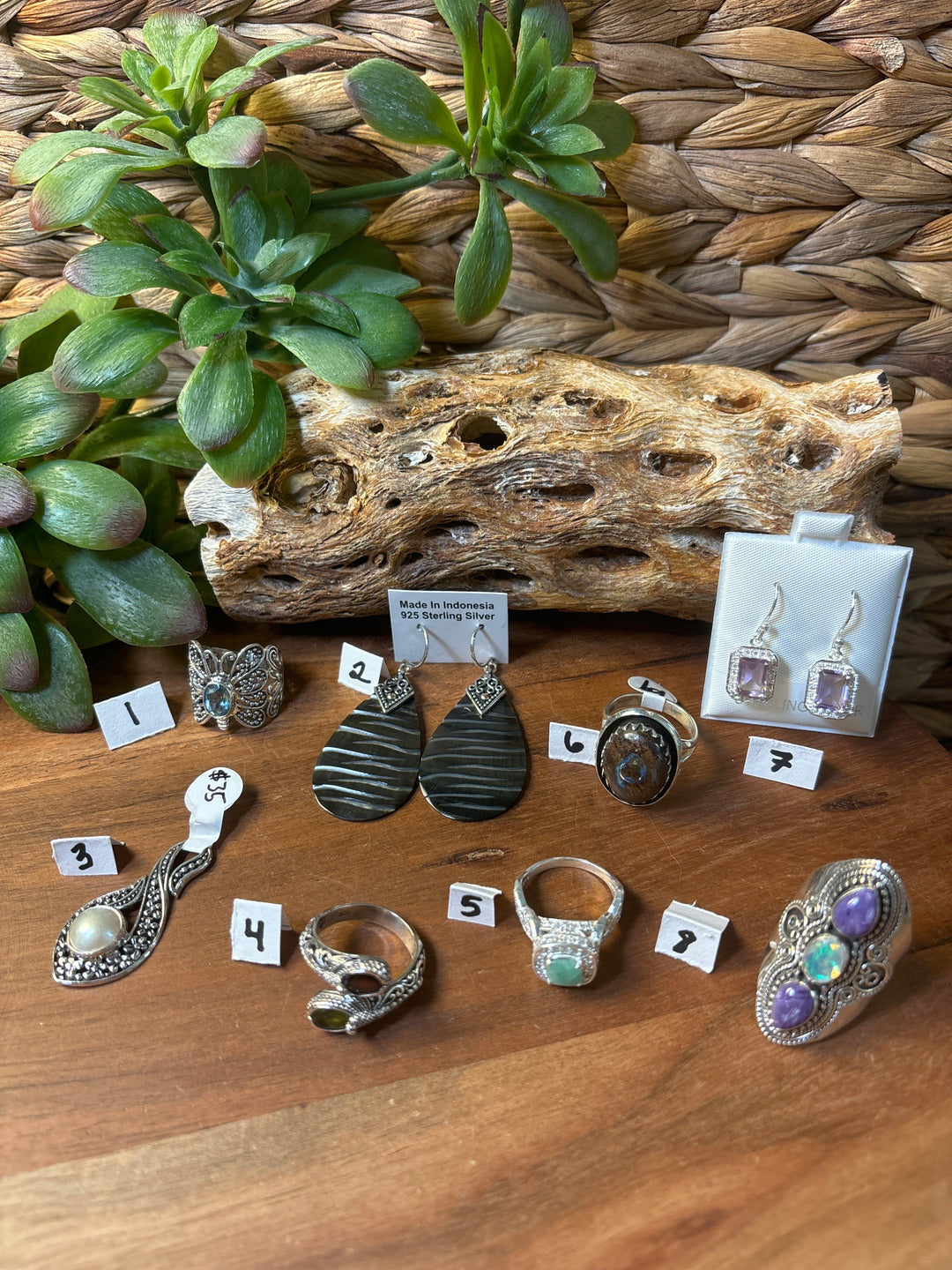 RESERVED FOR: Ruth Adedji 7/31/24- 7 Sterling Silver Items