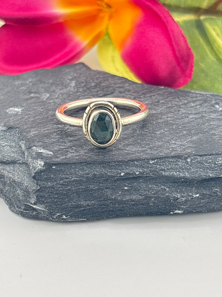 Tourmaline and 925 Sterling Silver Ring Size 7