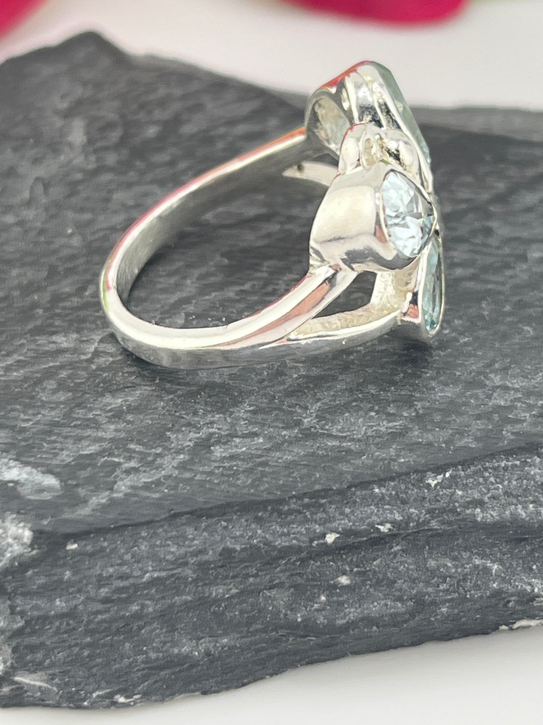 Butterfly Topaz and 925 Sterling Silver Ring