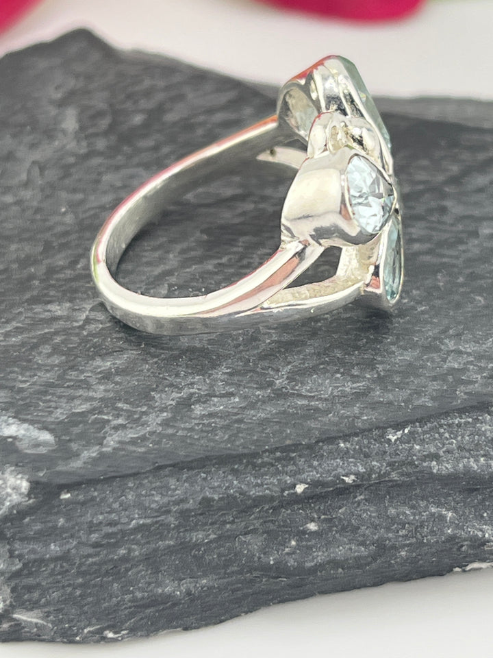 Butterfly Topaz and 925 Sterling Silver Ring