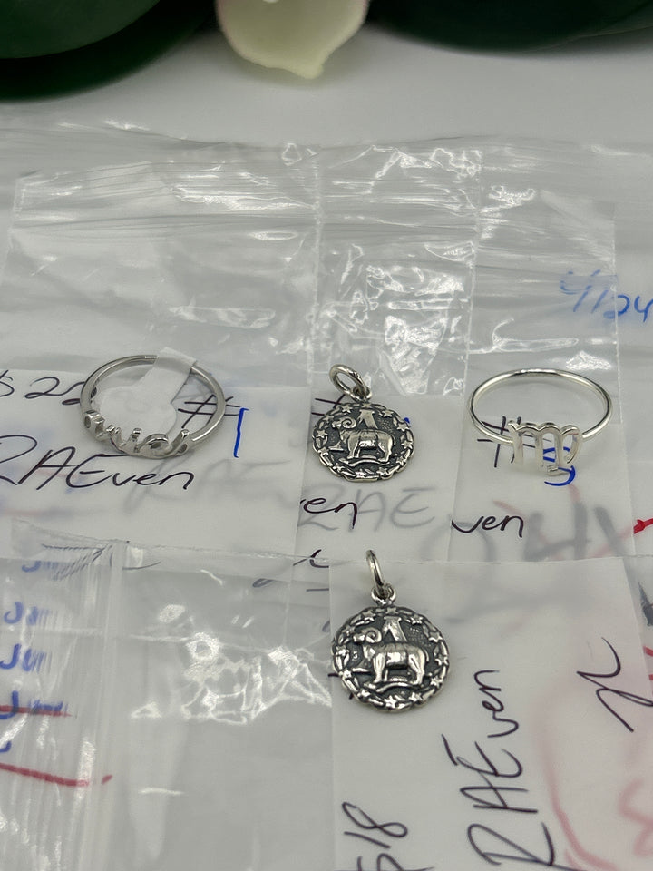 RESERVED FOR:  RAEven- 4/24/2025 tiktok Live Show - 4 Sterling Silver Items