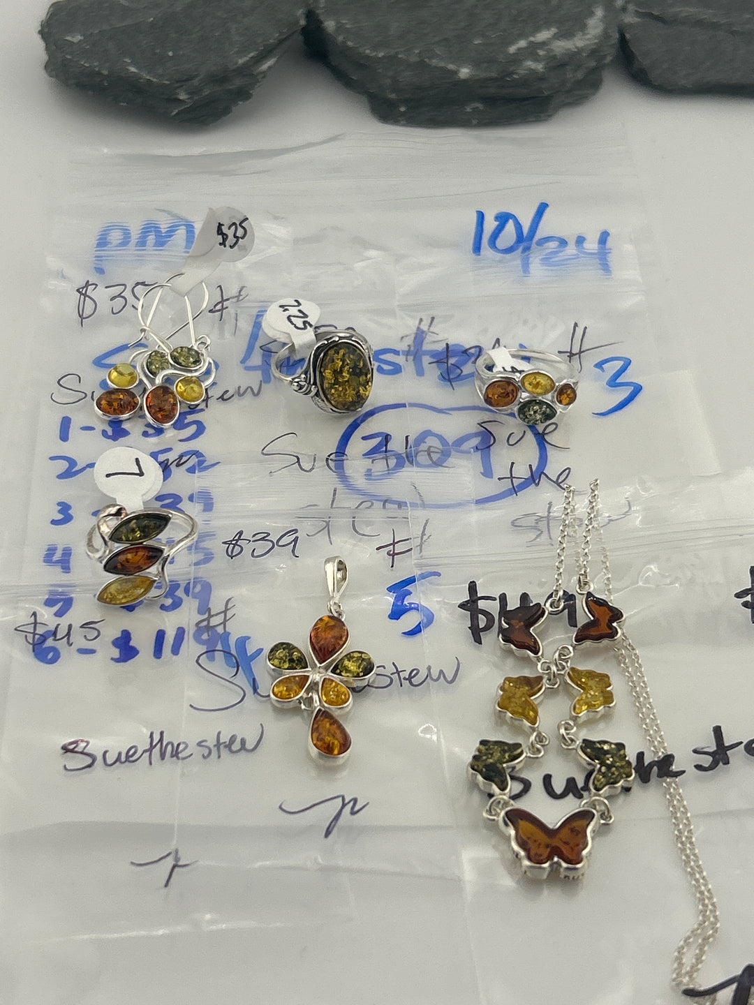 PM SHOW 48HR - RESERVED FOR: Suethestew - 10/24/2025 FL tiktok Live Show - 6 Sterling Silver Items