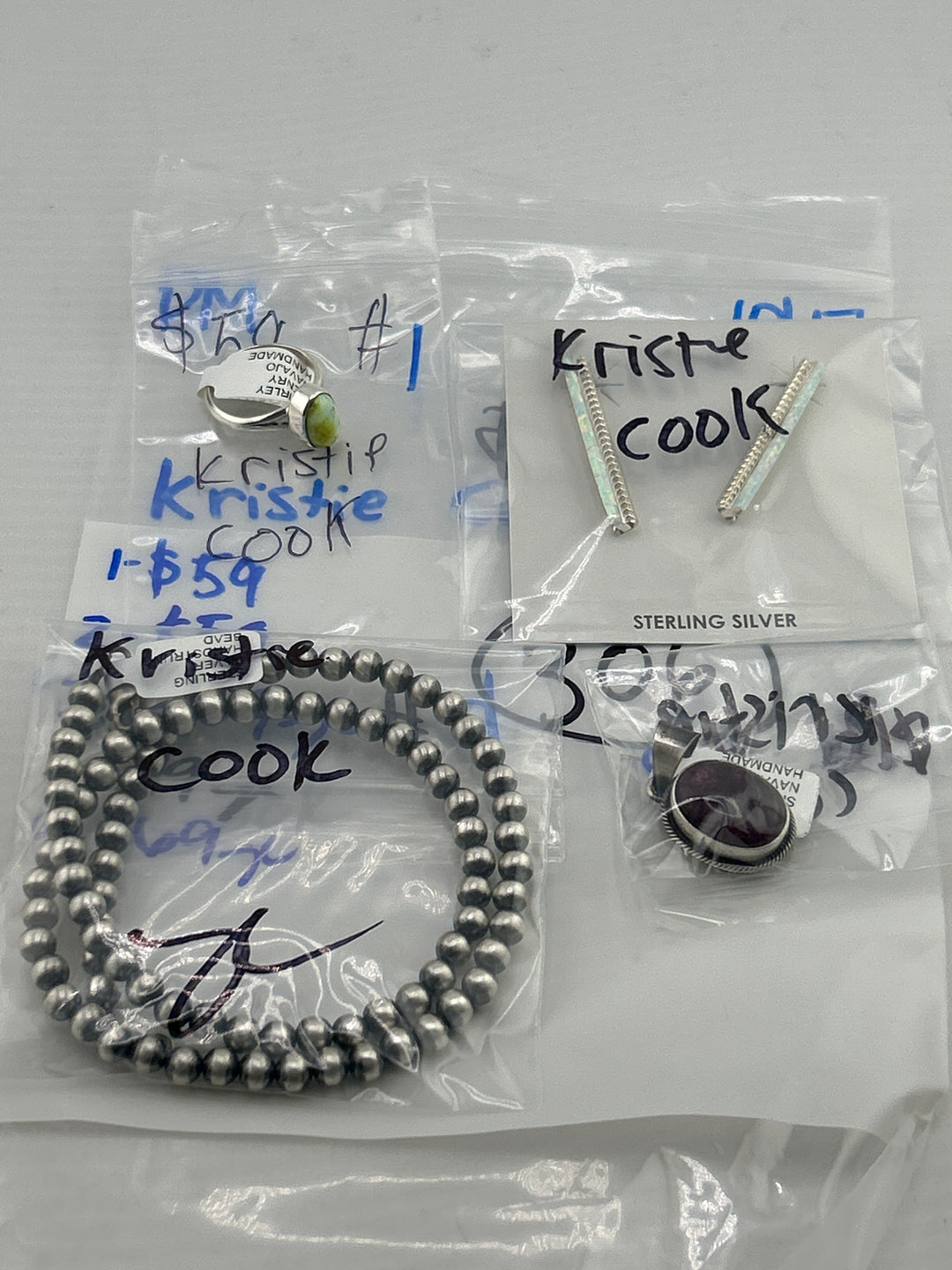 PM SHOW 48HR - RESERVED FOR: Kristie  Cook - 10/17/2025 FL tiktok Live Show - 4 Sterling Silver Items